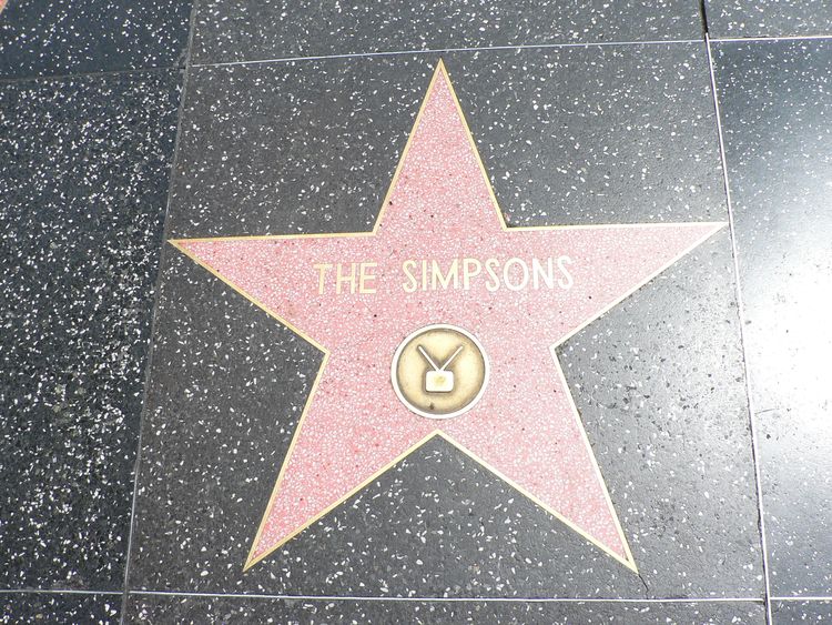 toile Hollywood Boulevard - The Simpsons